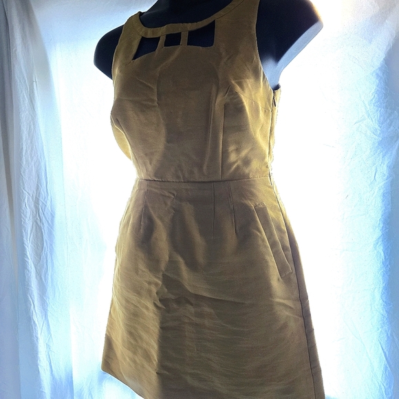 Elegant Gold Sleeveless Dress - Picture 12 of 12